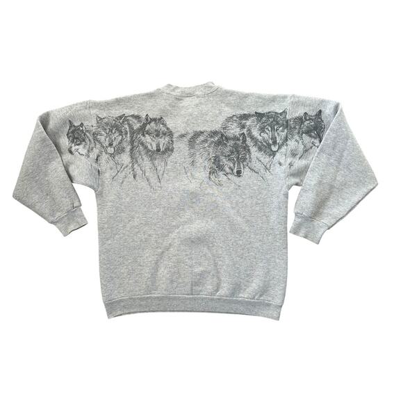 Vintage Wolf All over Print Graphic Las Vegas Extinction is Forever Grunge Large - Picture 3 of 7